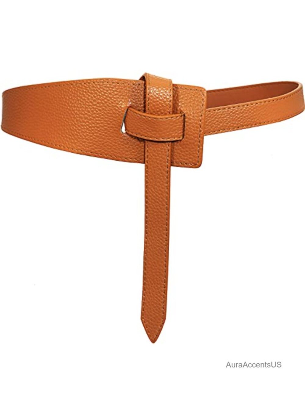 Women Leather Belt Vintage Irregular Waist Tie Knot Adjustable for Dresses